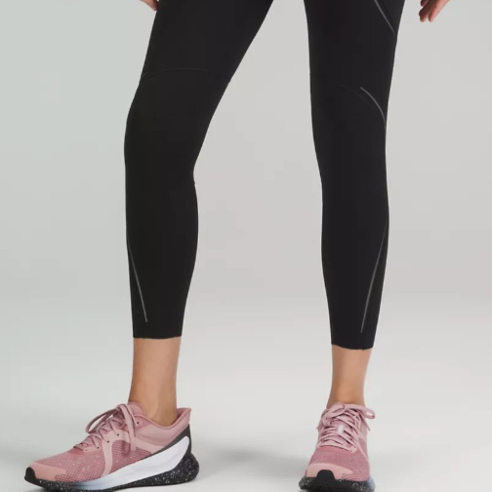 Lululemon Reflective 25" Black leggings, size 6